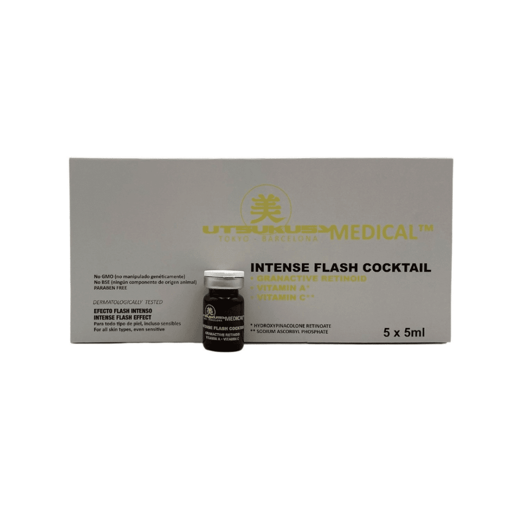 Intense Flash Cocktail steriles Microneelding Serum Ampulle und Verpackung