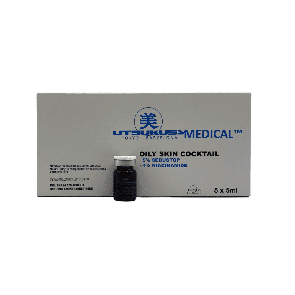 Oily Skin Cocktail steriles Microneedling Serum Ampulle und Verpackung