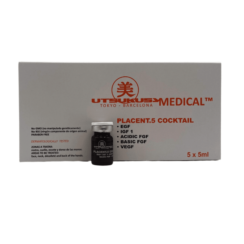 PLACENT.5 COCKTAIL steriles Microneedling Serum Ampulle und Verpackung
