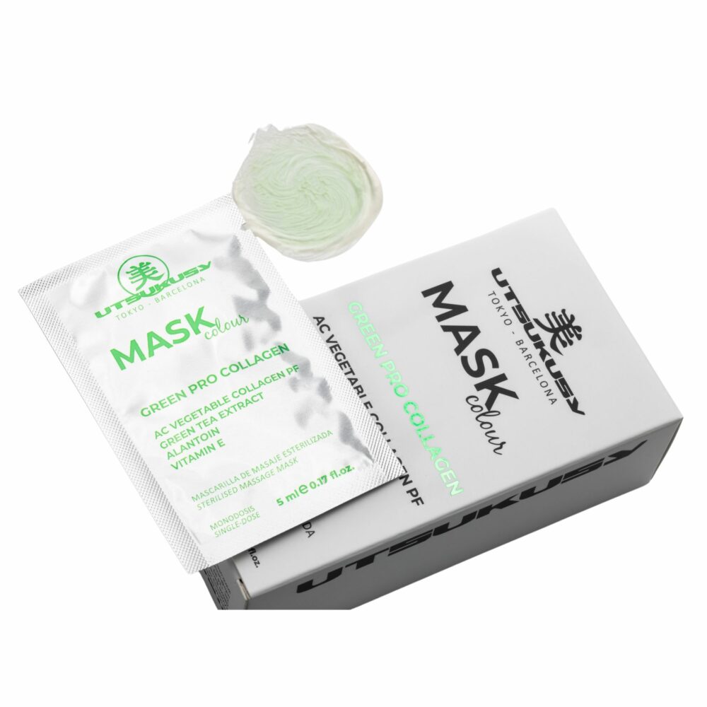 gruene kollagen maske masken utsukusy cosmetics freigestellt 2