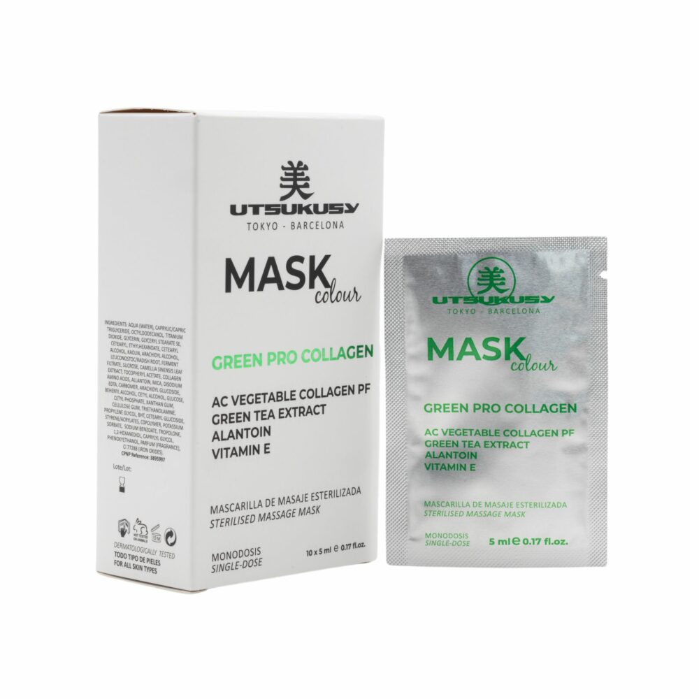 gruene kollagen maske masken utsukusy cosmetics freigestellt 3